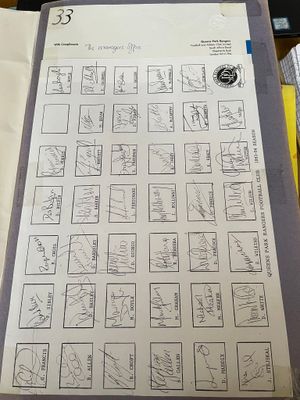 Autographs from Queen's Park Rangers.