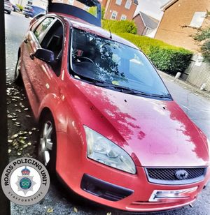 A Ford on cloned plates was pulled over in Lichfield. Photo: Staffordshire Police Roads Policing Unit