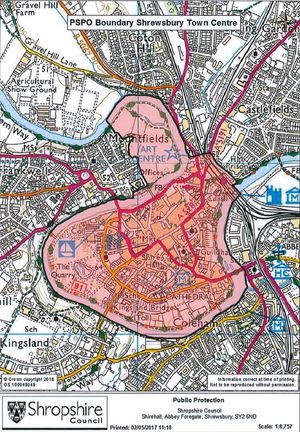 The area covered by the Public Spaces Protection Order