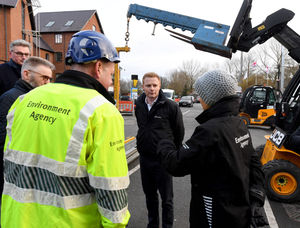 Floods Minister, Robbie Moore visits Shrewsbury to discuss River Severn Partnership plans for tackling flooding issues