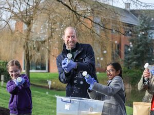 Supporting image for story: William enjoys ‘best day’ spraying pond water at journalists