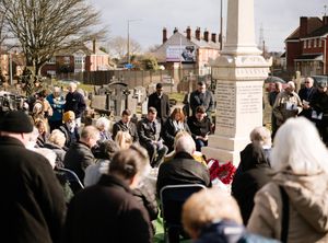 Supporting image for story: Poignant ceremony marks centenary of Tipton factory explosion which killed 19 young girls