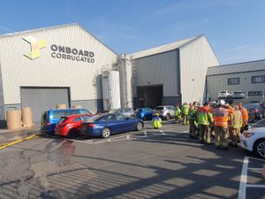 Supporting image for story: Fire crews battle blaze at Wednesfield corrugated cardboard producer