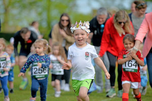 Dozens of children also took part in the event