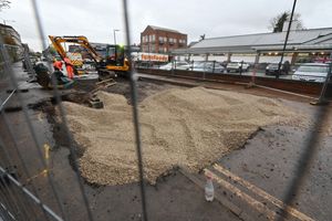 A large area was left damaged by the burst pipe
