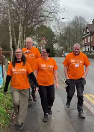 The team at Acorns Children's Hospice in Birmingham will be taking part in the 100 Miles in March challenge. 