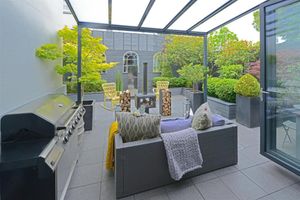 Entertaining space in the garden. Pic: Rightmove/Holland Broadbridge