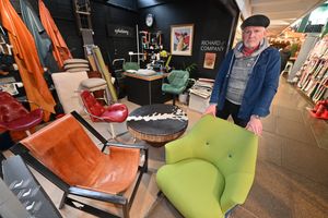 Richard Lawley has opened his new stall in Shrewsbury Market Hall - Richard and Company. He collects iconic designed chairs and also brings them back to life if they are in disrepair
