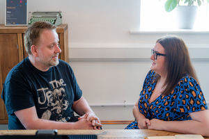 Leigh Ingham MP with Stafford PR boss Richard Stone