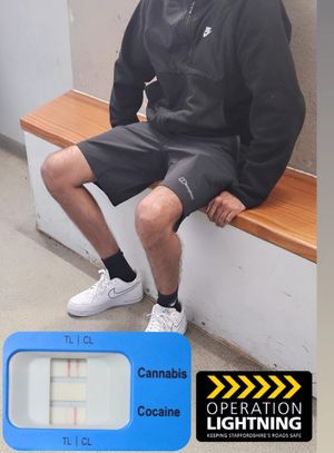 The driver was found to have tested positive for cocaine and cannabis. Photo: Staffordshire Police Road Crime Team