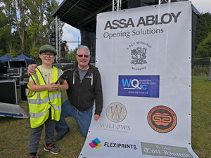 Willenhall Lock Stock Festival organiser Nigel Dutton setting up the festival last year