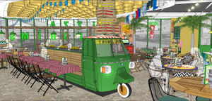 Sketch of the front view in Grand Central