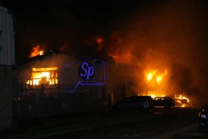 The fire raged for several hours