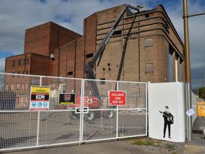 Supporting image for story: New Banksy-style painting at Dudley Hippodrome pays tribute to Roy Orbison as demolition continues