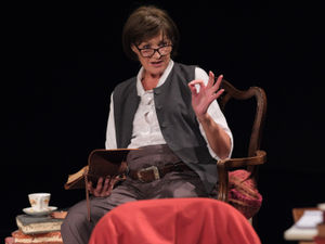 Heather Alexander as Virginia Woolf in 'Room' at the Edge Arts Centre