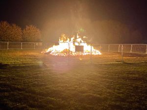 Supporting image for story: Donnington firework event 'will go ahead' after massive bonfire destroyed in arson attack