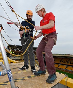 My thoughts at this moment were 'it's a long way down'