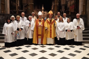 Rachel Homer, Val Houghton and Norman Jevons join their colleagues in being ordained as Deacons by Bishop of Dudley, Martin Gorick and Bishop of Worcester, Dr John Inge at Worcester Cathedral