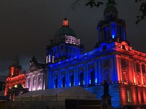 Supporting image for story: Here are the monuments that lit up with Union Flag colours in tribute to Manchester victims