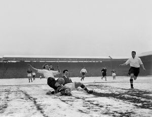 The Hawthorns covered in snow. Pic: PA