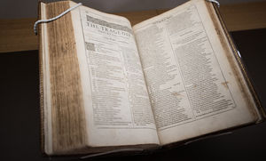 A copy of Shakespeare's First Folio. Photo: University of Oxford/PA Wire.