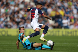 Karlan Grant of West Bromwich Albion and Maikel Kieftenbeld of Millwall. (Photo: WBA)
