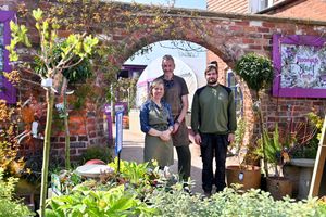Mark, centre, with team members Claire Skinner and Luke Shaw.