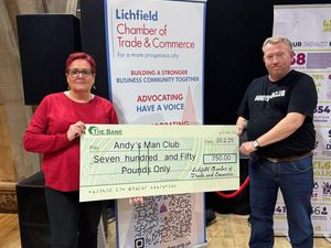 Supporting image for story: Lichfield chamber supports mental health and domestic abuse survivors with £1.5k charitable donation
