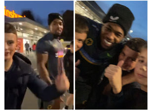 Supporting image for story: Adama Traore races young Wolves fans in Sainsbury's car park 