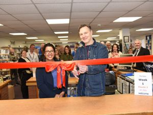 Supporting image for story: Actor David Morrissey reopens Featherstone Prison library after it flooded last year