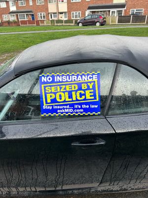The car was seized by officers from Staffordshire Police. Photo: Staffordshire Police Roads Policing Unit