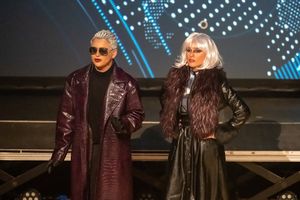 Two performers from Bridgnorth Endowed school during We Will Rock You