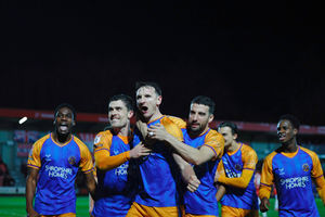 Will Boyle and his team-mates celebrate