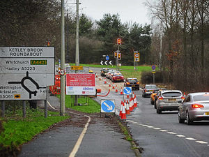 Supporting image for story: Traffic delays as work starts on busy Telford roundabout