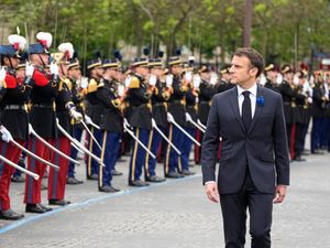 Supporting image for story: Macron leads ceremony marking end of Second World War in Europe