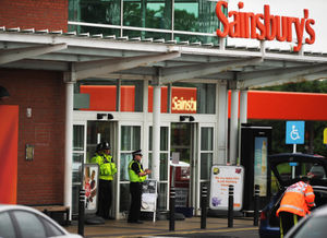 Many shoppers abandoned their shopping as they fled the shop