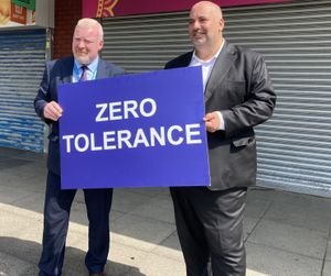Cllr Damian Corfield (left) and Bill Etheridge are keen to see a zero tolerance policy for anti-social behaviour in Dudley. Picture Martyn Smith free for LDRS use