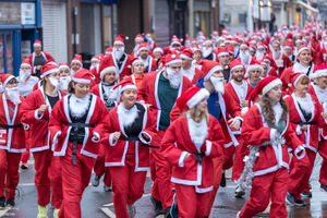 Santa run on Sunday - picture Simon Lewis