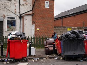 Uncollected refuse bags in the Sparkhill area of Birmingham