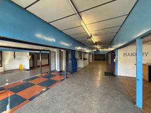 Inside the vacant indoor market hall
