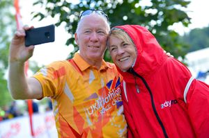 TV’s Louise Minchin with race director Keith Hancock