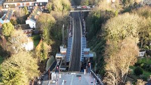 A aerial view of the new Moseley Railway Station in Birmingham. PIC: West Midlands Combined Authority.