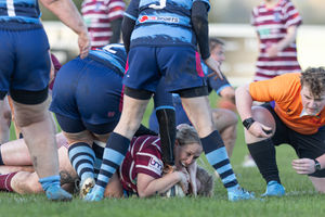 Action from Newport Women's 96-0 victory in their first home league game (Picture: Euan Manning Photography)