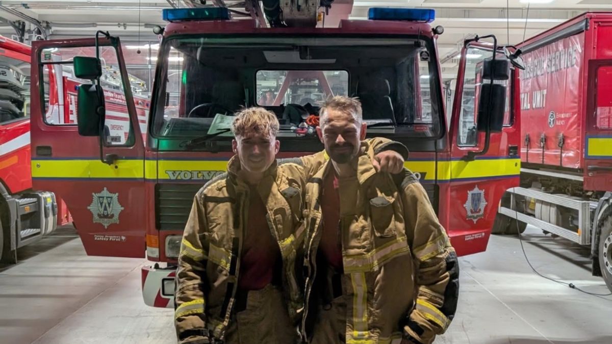Shropshire firefighters taking on the Welsh Three Peaks in full kit for Telford baby unit and mens mental health