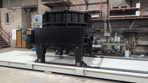 Equipment for the new biochar plant in Ludlow.