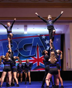 Bringing the energy to Blackpool! Cheer Athletics Senior 5 team