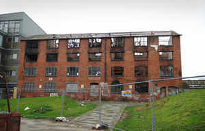 The arson hit derelict building, William House, Walsall