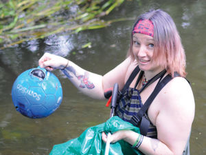 Supporting image for story: Haul of litter picked up from river path in Stafford