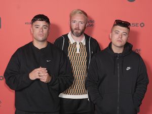 Kneecap members Mo Chara, DJ Provai, and Moglai Bap at the Sundance London Film Festival
