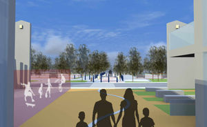 An artist's impression of the Urban village project in High Street, Bilston